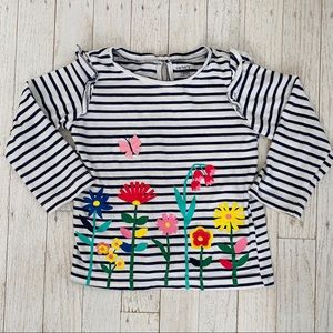 🌈🌷Long Sleeve Striped Ruffle Shoulder Top 🌼🌈